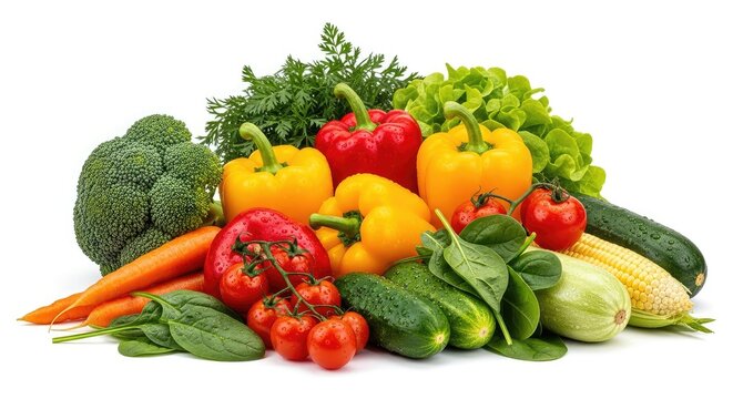 Vibrant display of fresh colorful vegetables, perfect for healthy eating campaigns, restaurant menus, or promoting organic farm produce, culinary inspiration - Powered by Adobe
