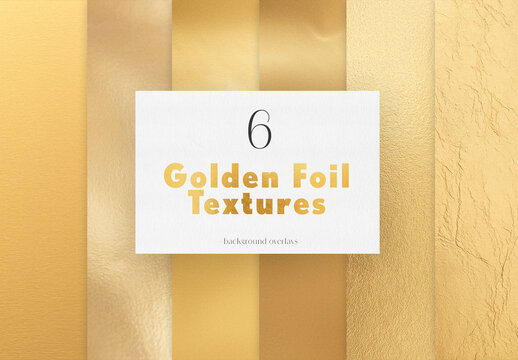 6 Gold Foil With Smooth Soft Metal Texture