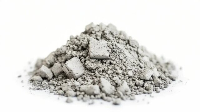 Video A pile of cement sits on a clean white surface, providing a neutral background for various designs