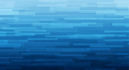 Abstract blue background with horizontal digital rectangles for technology, data flow, or corporate design