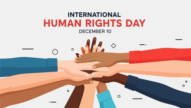 International Human Rights Day Diverse Hands United for Equality