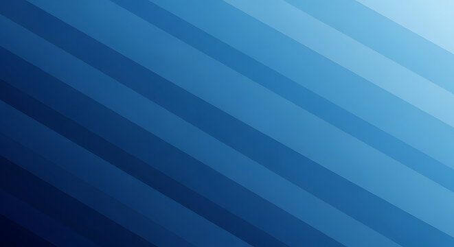 Abstract blue gradient background with sharp diagonal stripes fading from dark navy to bright sky blue colors.