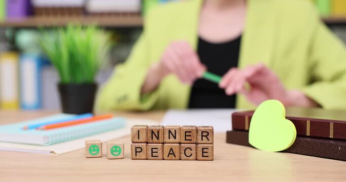 Finding calm through creativity in a cozy workspace with reminders of inner peace and positivity