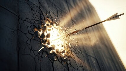 Dynamic scene illustrating strategic success and achievement