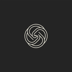 Abstract circular logo design vector illustration