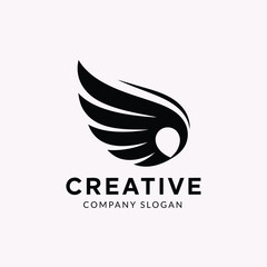 Creative wing logo design for business