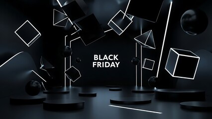 Black Friday Geometric Shapes Abstract
