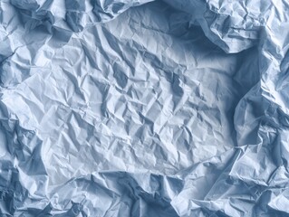 Obraz premium Artistic Texture of Ripped White Paper with Blues and Creases for Creative Background