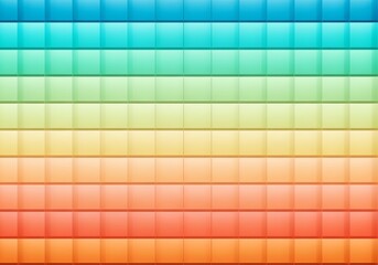 Abstract Rainbow Gradient Square Tiles Background with Geometric Pattern and Smooth Color Transition