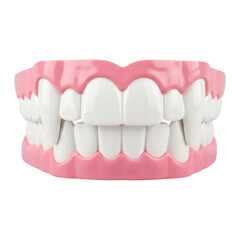 Obraz premium Vampire or monster sharp teeth on the floor on Isolated transparent background png. generated with AI