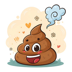 cartoon poop emoji funny poop emoticon farting