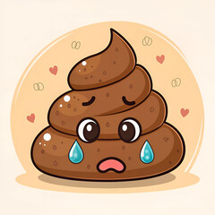 crying poop emoji sadness symbol depressed pile