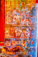 The frescoes in Viharn Lai Kham, Wat Phra Singh in Chiang Mai, Thailand