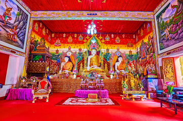 Interior of Wat Chetawan in Chiang Mai, Thailand