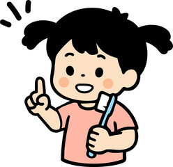 Happy Child Brushing Teeth