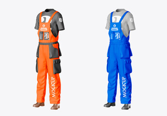 Construction Overalls Mockup
