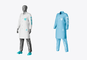 Medical Coat on Model Mockup