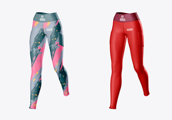Women's Sports Leggings Mockup