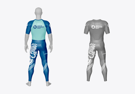 Men's Compression Suit Mockup