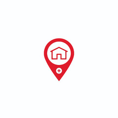 Hotel Location Pin Icon, map pointer icons