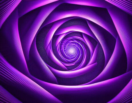 stunning abstract background showcasing a mesmerizing spiral illusion created with neon violet geometric shapes for web design digital art projects - Powered by Adobe
