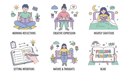 Daily journaling and reflection habits for selfcare mindfulness and personal development