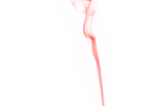 Abstract red swirl against a deep black background evokes a sense of mystery and movement