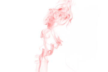 Abstract swirling crimson red smoke and mist against a stark black background creating a dramatic and mysterious visual effect with flowing textures