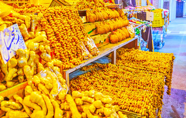 Dry fruits in Isfahan Grand Bazaar, Iran