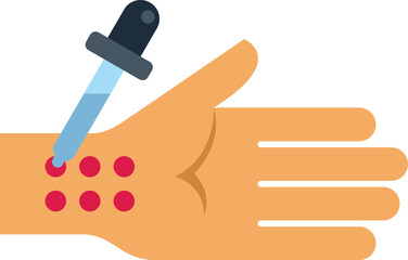 Doctor is applying antiseptic on injured hand using a dropper