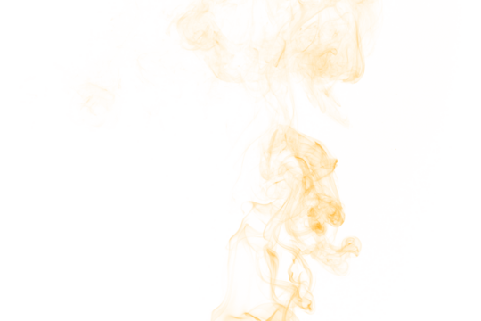 Abstract golden smoke swirling upwards against a deep black background creating an ethereal and mysterious visual effect