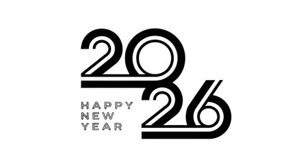 Celebrate 2026 with a festive, modern design perfect for New Year's cards, social media posts, and party invitations that spread joy and anticipation