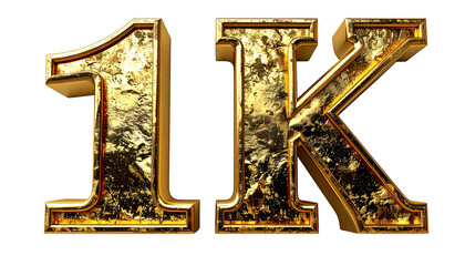 Bold “1K” text displayed prominently, symbolizing milestones, followers, subscribers, likes, achievements, or data count, perfect for social media and digital graphics.