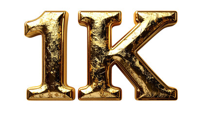 Bold “1K” text displayed prominently, symbolizing milestones, followers, subscribers, likes, achievements, or data count, perfect for social media and digital graphics.