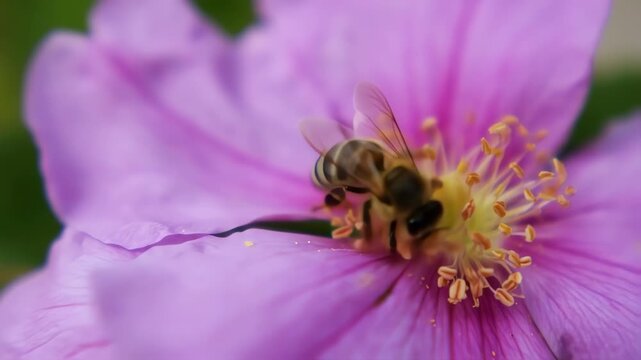 bee on flowers