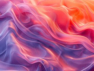 Obraz premium Glossy_fluid_waves_flowing_across_a_soft_gradient