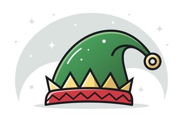 Minimal Elf Hat Silhouette Cartoon Holida Professional Photo Suitable for Design