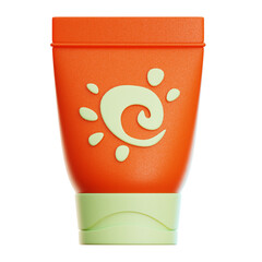 Sun cream 3d Illustration