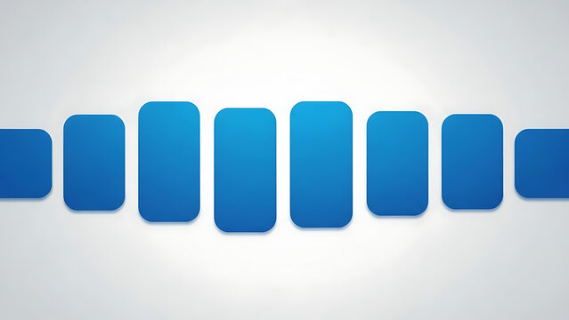 Blue business growth bar chart visualization background showing progress and financial success steps