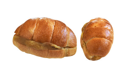 Salted bread on Transparent background.