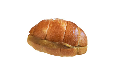 Salted bread on Transparent background.