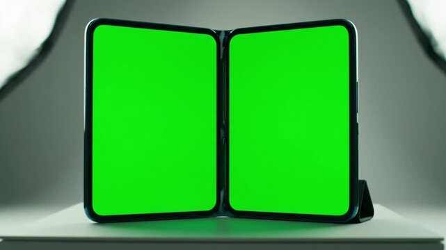 Innovative Foldable Display Technology with Green Screens