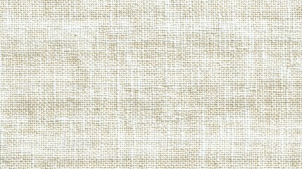 Detailed texture of light beige woven textile with visible fibers and a coarse natural surface ideal for backgrounds and design projects