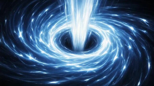 Cosmic Vortex of Energy: A visually stunning depiction of a black hole, with its gravitational pull swirling around a central vortex, creating a mesmerizing display of energy.
