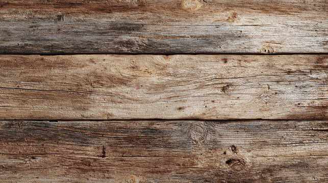 Rustic wooden planks, showing natural wood grain and texture. The planks have a weathered appearance, with a warm color tone