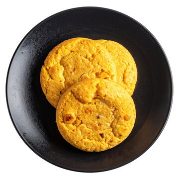 Sopa paraguaya a savory paraguayan cornbread with cheese and onions baked and served in a dish isolated on white background