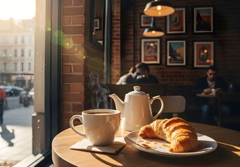 coffee and croissant