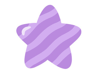 Purple Christmas Star Ornament Illustration