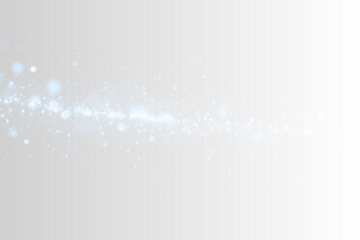 Blue Starry Glow with Shimmering Bokeh Light Overlay Isolated on Transparent Background