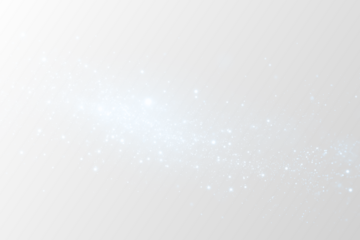 Blue Sparkling Stars and Magical Bokeh Light Overlay on Transparent Background